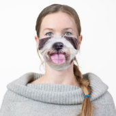 Shih Tzu Dog Tongue Bottom Face Adult Cloth Face Mask (Worn)
