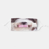 Shih Tzu Dog Tongue Bottom Face Adult Cloth Face Mask (Front, Folded)