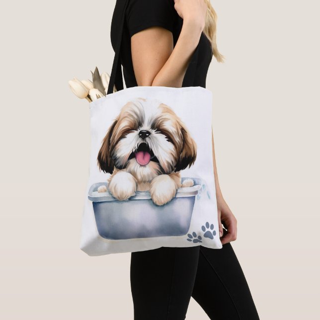 Shih Tzu Dog Tote Bag (Close Up)
