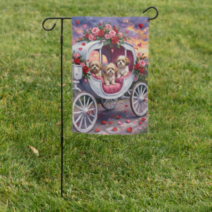 Shih Tzu Dog Valentine's Day Garden Flag
