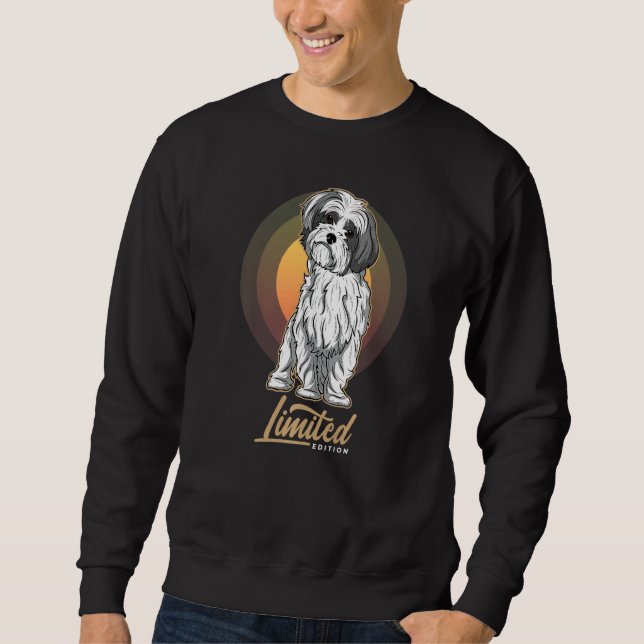 Shih Tzu Dog Vintage  70 Sweatshirt (Front)