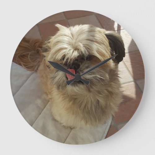 Shih Tzu dog wall clock