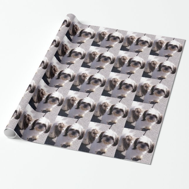Shih Tzu Dog Wrapping Paper (Unrolled)