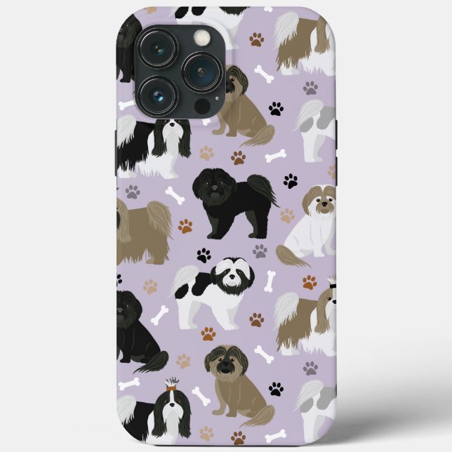Shih Tzu Dogs Paws and Bones Case-Mate iPhone Case (Back)
