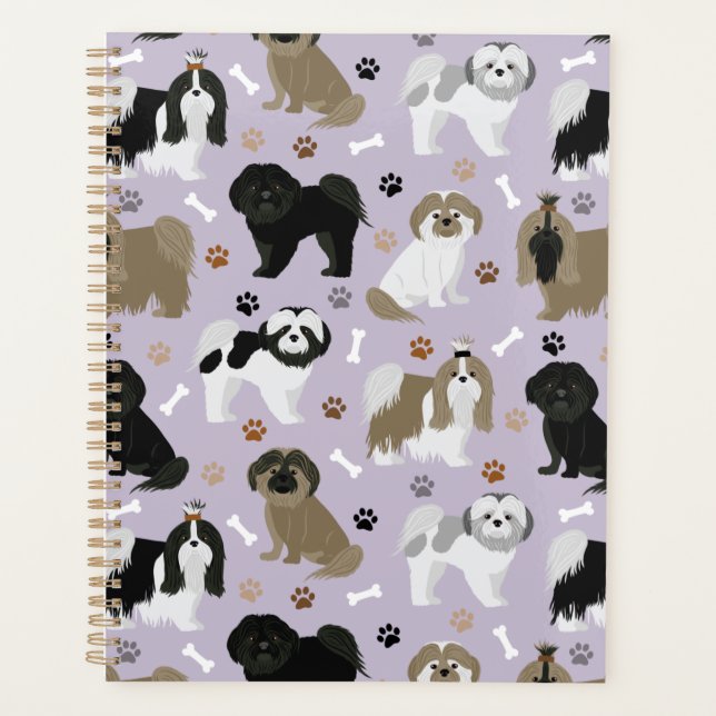 Shih Tzu Dogs Paws and Bones Planner (Front)