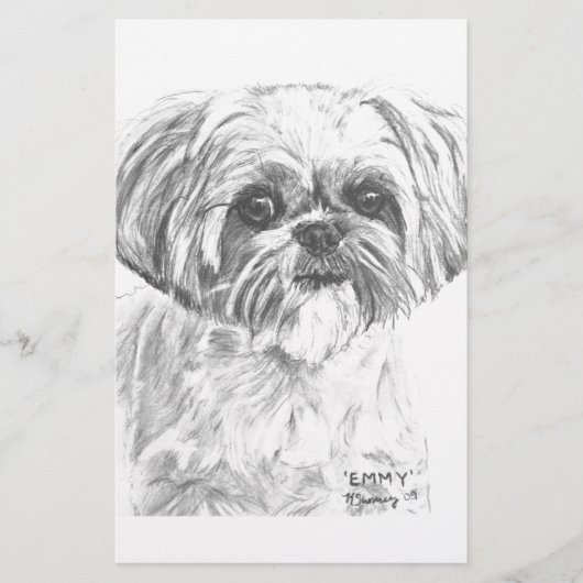 Shih Tzu Drawing (Front)