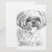 Shih Tzu Drawing (Front/Back)