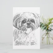 Shih Tzu Drawing (Standing Front)