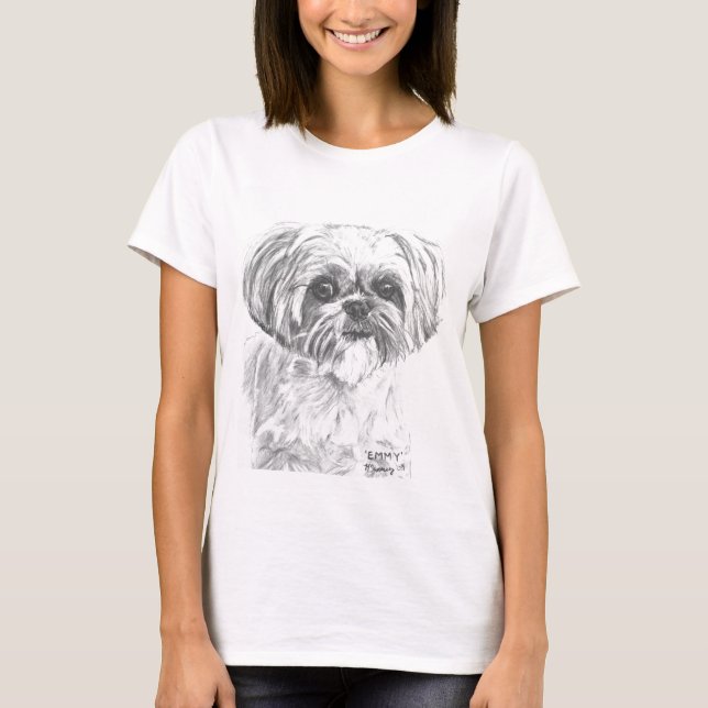 Shih Tzu Drawing T-Shirt (Front)