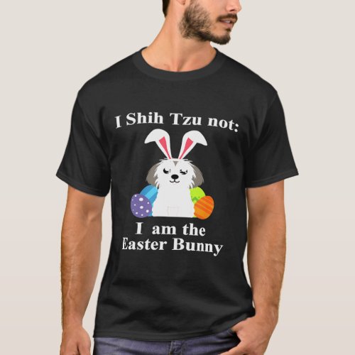 Shih Tzu Easter Bunny   T_Shirt