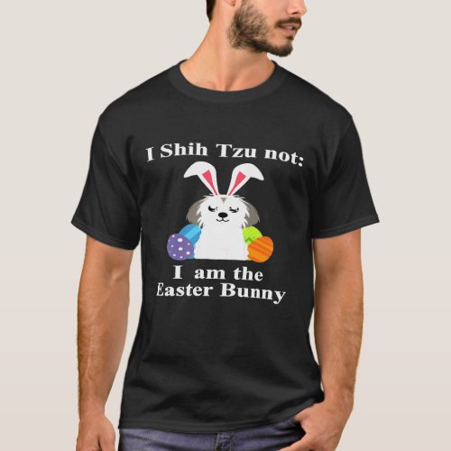 Shih Tzu Easter Bunny T_Shirt