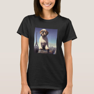Shih Tzu Eiffel Tower France Paris Men Women Dog T-Shirt