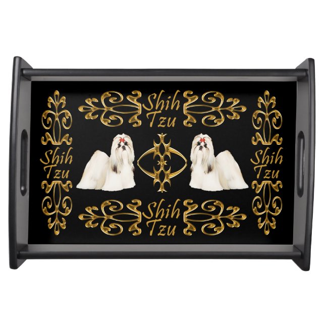 Shih Tzu Elegance Serving Tray (Front)
