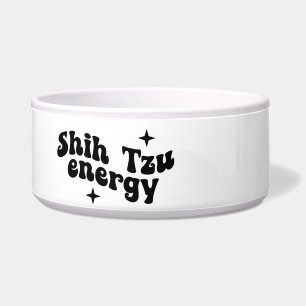 Shih Tzu Energy Ceramic Dog Bowl