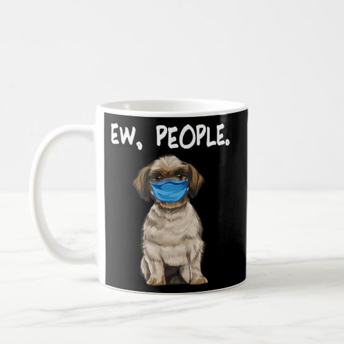 Shih Tzu Ew People Dog Wearing Face Coffee Mug