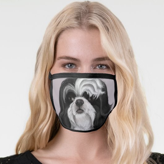 Shih tzu face mask (Worn Her)