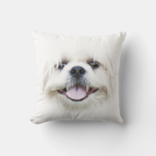 Shih Tzu face Throw Pillow (Front)