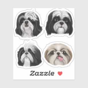 Shih Tzu faces Sticker