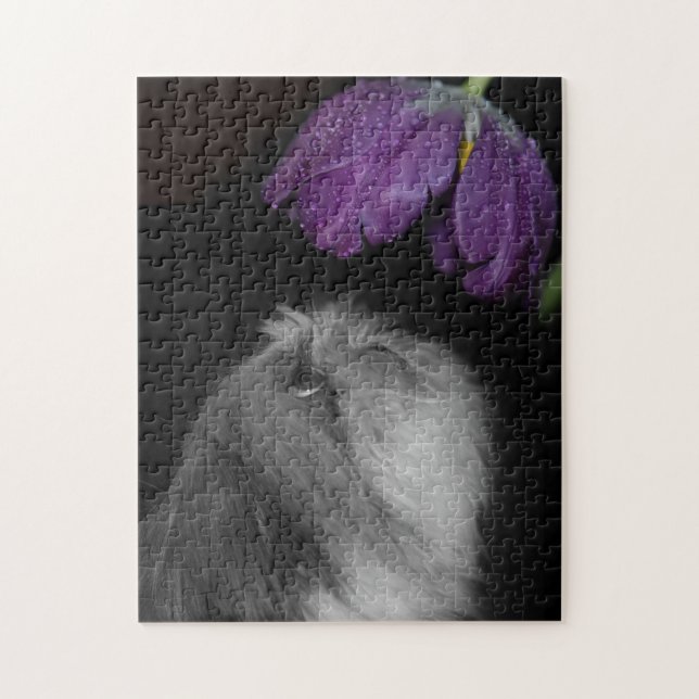 Shih Tzu & Flower Photo Puzzle with Gift Box (Vertical)