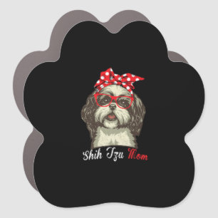 Shih Tzu   Funny Shih Tzu Mom  Shih Tzu Dog Lovers Car Magnet
