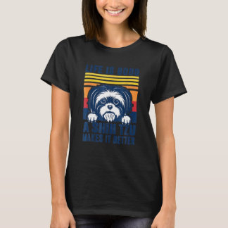Shih Tzu Gifts For Men Women Shitzu Dog Mom Dad Sh T-Shirt