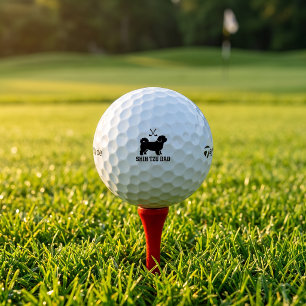Shih Tzu Golf Dog Dad TP5 Balls Gift