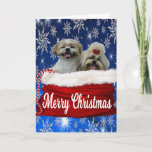 Shih tzu Greeting Card Christmas