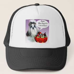 Shih Tzu (groomed) Halloween Candy Trucker Hat