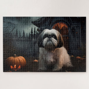 Shih Tzu Halloween Scary Jigsaw Puzzle