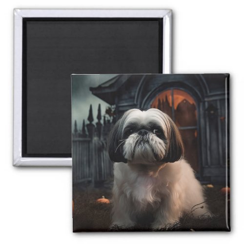 Shih Tzu Halloween Scary Magnet