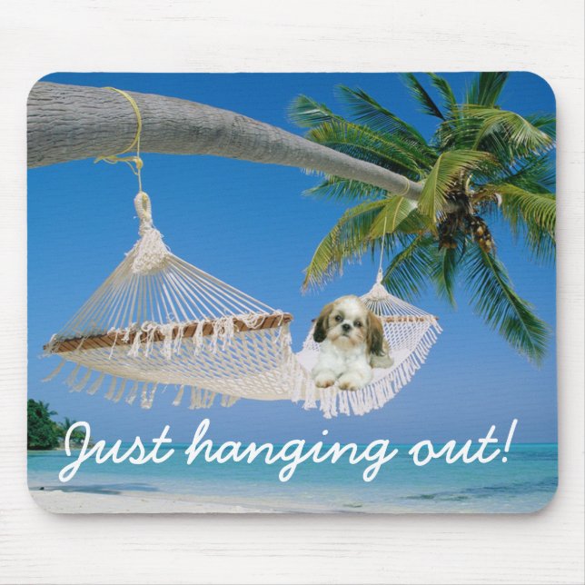 Shih Tzu Hanging Out Mousepad (Front)