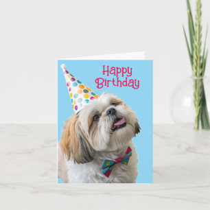 Shih Tzu Happy Birthday Card