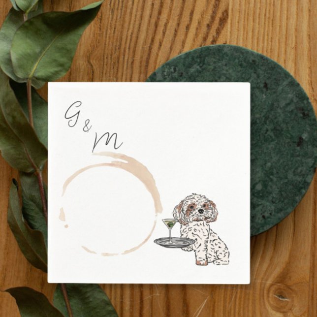 Shih Tzu holding a martini cocktail  Napkins (Creator Uploaded)