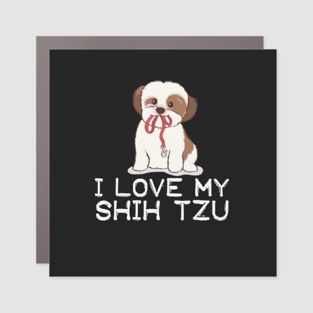 Shih Tzu | I love My Shih Tzu Car Magnet (Front)