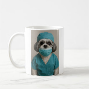 Shih Tzu in Scrubs Coffee Mug