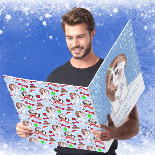 Shih Tzu Jumbo Christmas Personalized Card