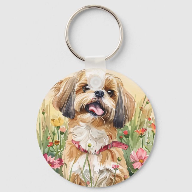 Shih Tzu Keychain  – Cute Dog Keychain  (Front)
