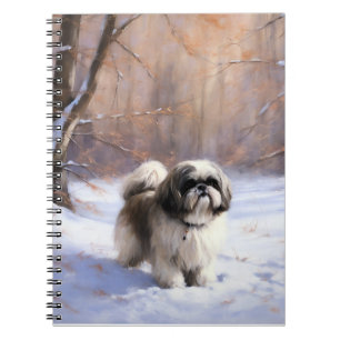 Shih Tzu Let It Snow Christmas  Notebook