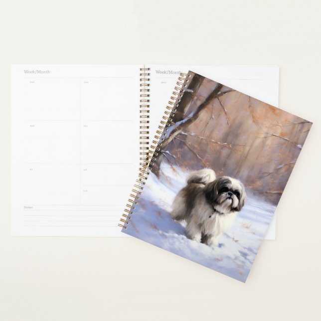 Shih Tzu Let It Snow Christmas  Planner (Display)