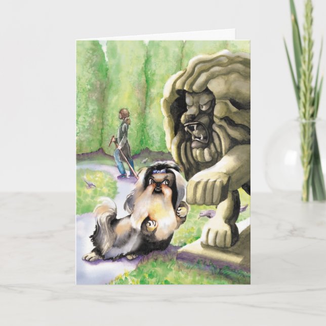 Shih Tzu Lion - Congratulations New Job Card (Front)