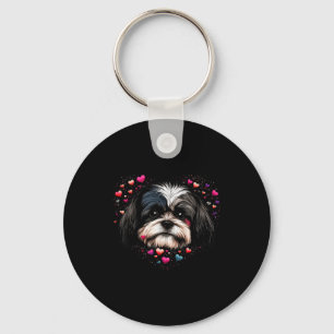 Shih Tzu Love Heart For Valentines Day On Shih Tzu Keychain
