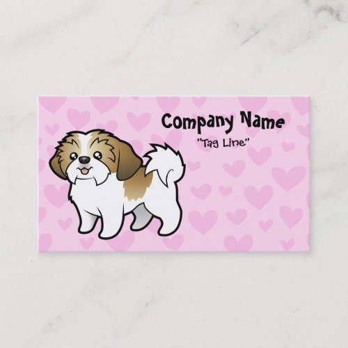 Shih Tzu Love (puppy cut) Business Card Template