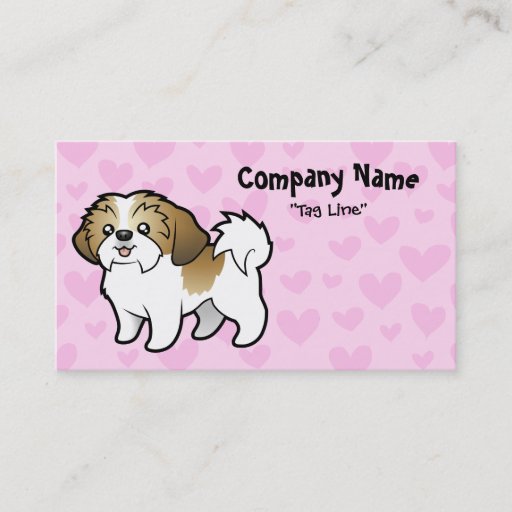 Customizable Shih Tzu Love (puppy cut) Business Card Template