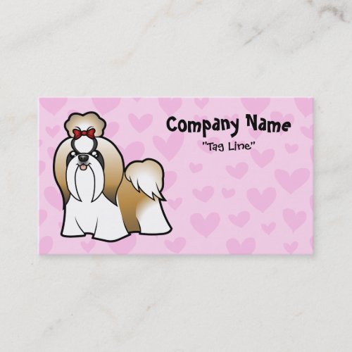 Shih Tzu Love (show cut) Business Card Template