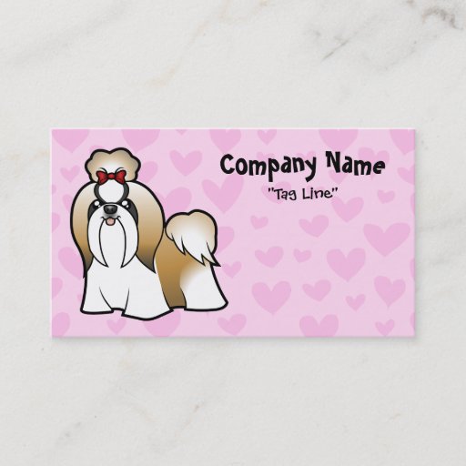 Customizable Shih Tzu Love (show cut) Business Card Template