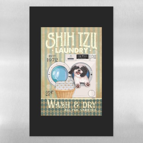 Shih Tzu Lover Cute Shih Tzu Laundry Washing Dog Magnetic Dry Erase Sheet