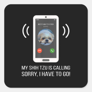 Shih Tzu Lover Funny Shih Tzu Dog Square Sticker
