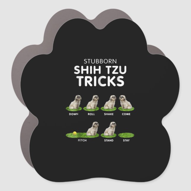 Shih Tzu Lover | Funny Shih Tzu Trick Dog Love Car Magnet (Front)
