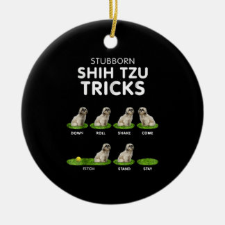 Shih Tzu Lover | Funny Shih Tzu Trick Dog Love Ceramic Ornament