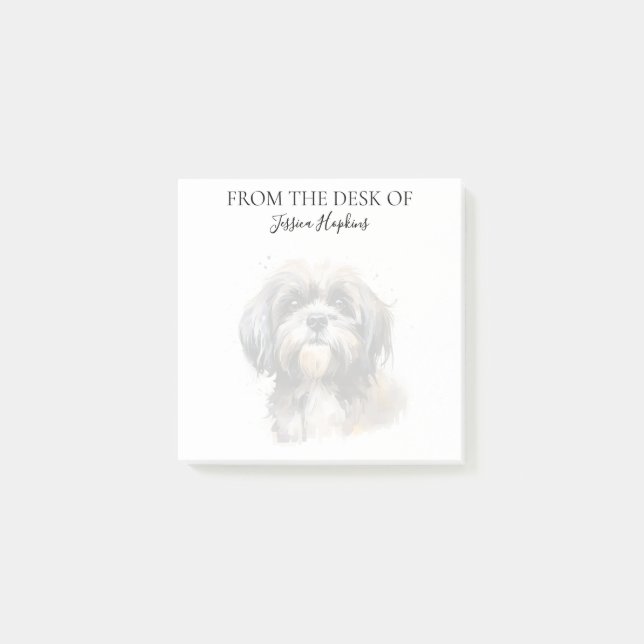 Shih Tzu Lover Monogrammed Dog Post-it Notes (Front)